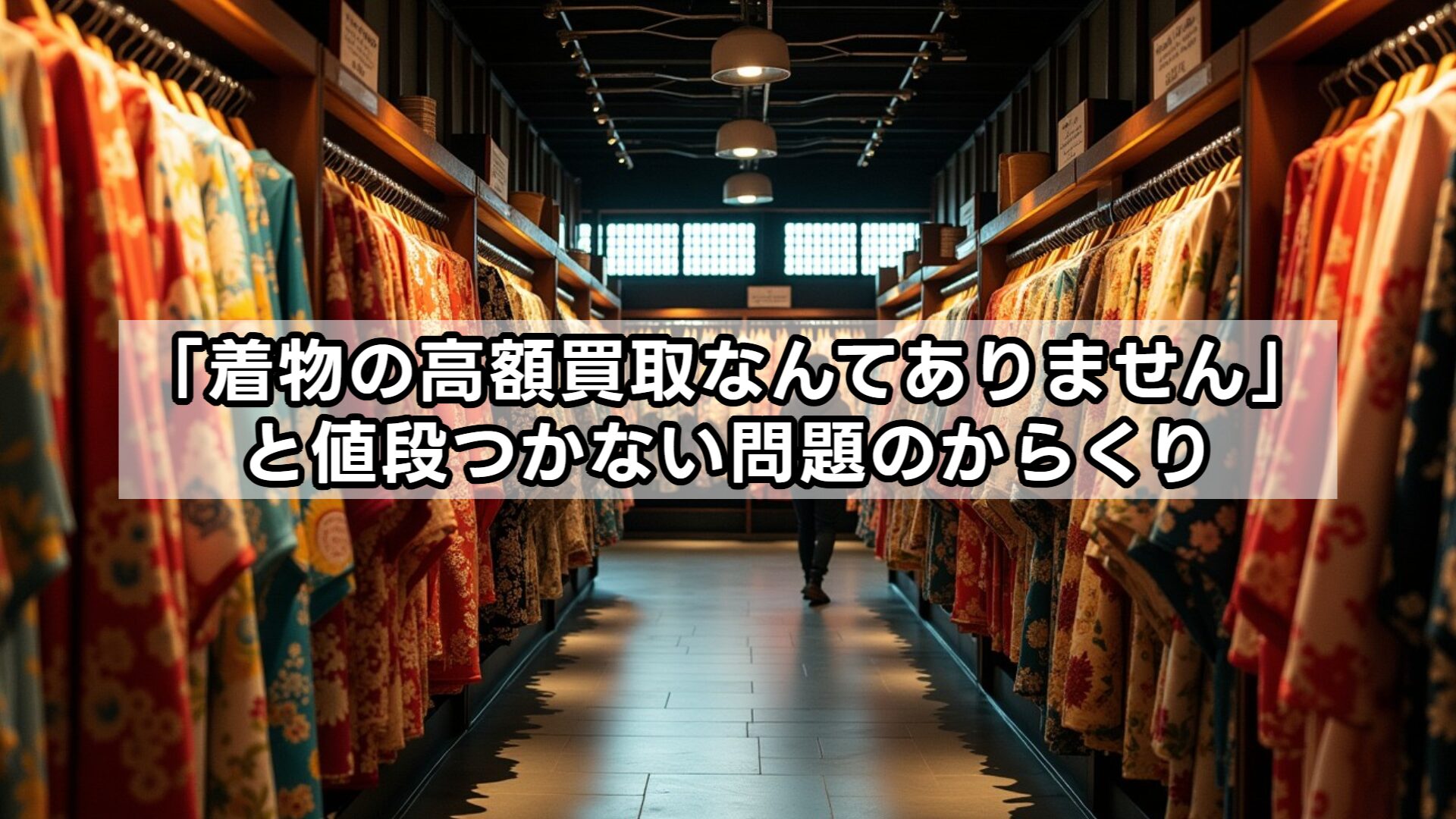 「着物の高額買取なんてありません」と値段つかない問題のからくり