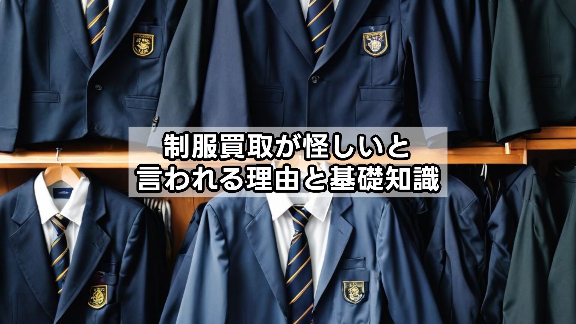 制服買取が怪しいと言われる理由と基礎知識