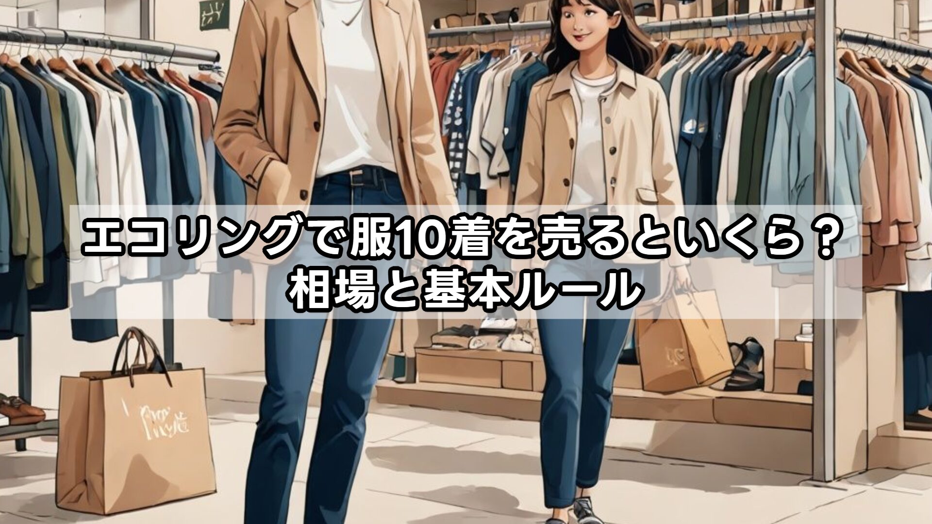 エコリングで服10着を売るといくら？相場と基本ルール
