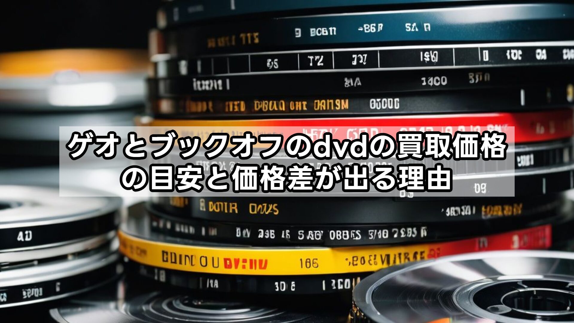 ゲオとブックオフのdvdの買取価格の目安と価格差が出る理由