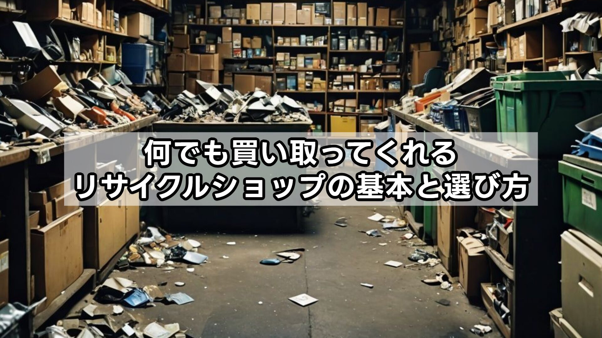 何でも買い取ってくれるリサイクルショップの基本と選び方