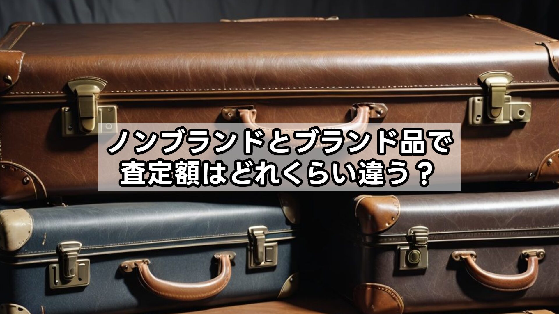 ノンブランドとブランド品で査定額はどれくらい違う？