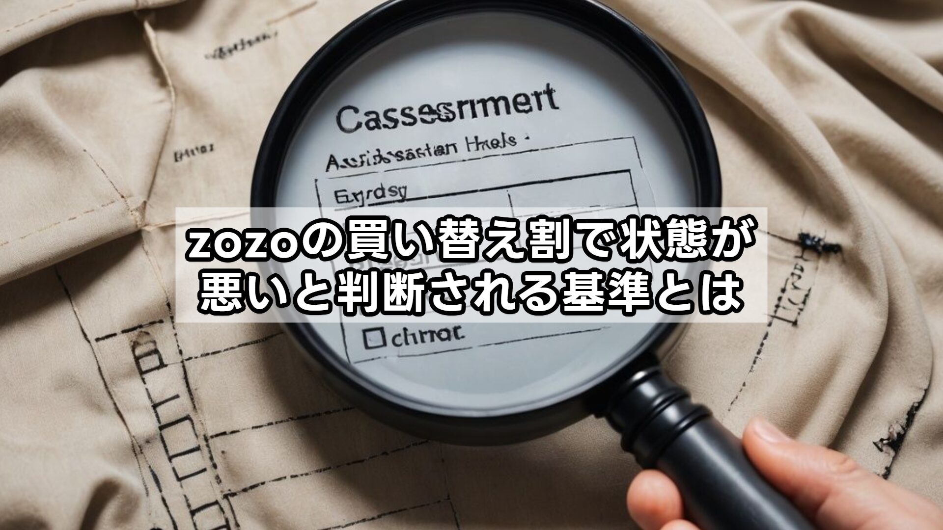 zozoの買い替え割で状態が悪いと判断される基準とは