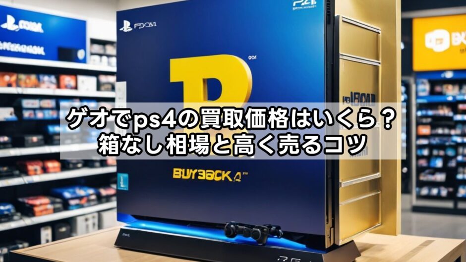 ゲオでps4の買取価格はいくら？箱なし相場と高く売るコツ