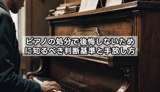 ピアノの処分で後悔しないために知るべき判断基準と手放し方