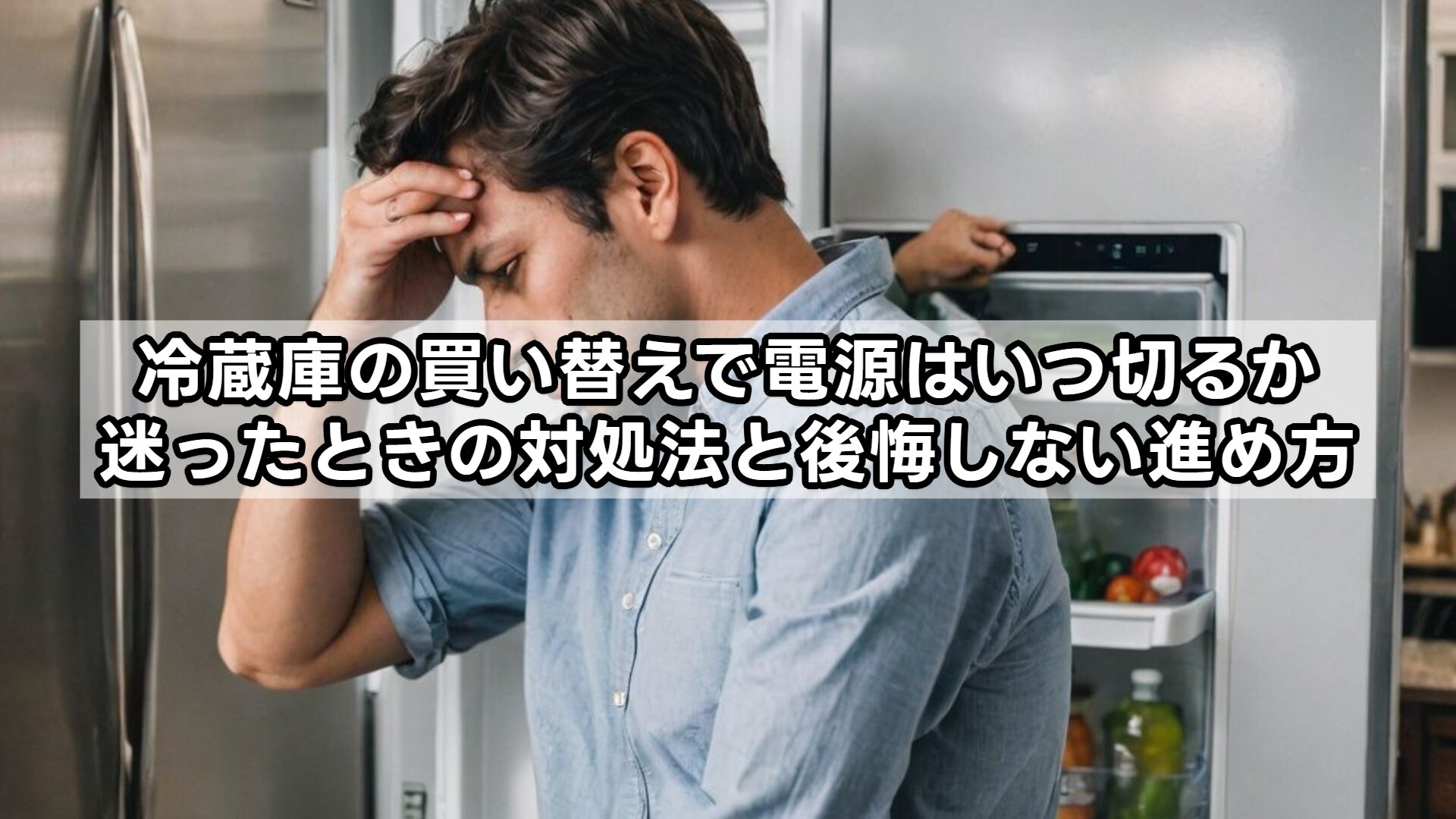 冷蔵庫の買い替えで電源はいつ切るか迷ったときの対処法と後悔しない進め方