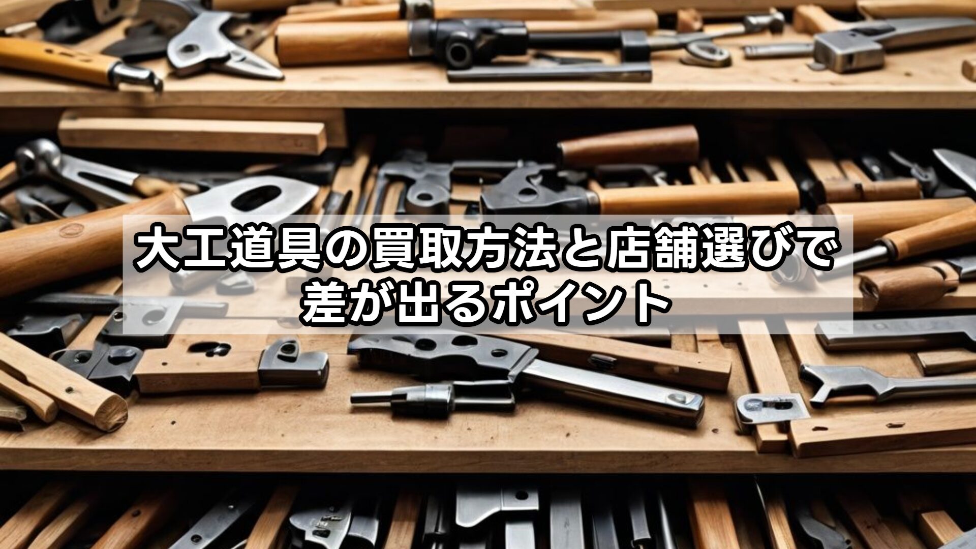 大工道具の買取方法と店舗選びで差が出るポイント