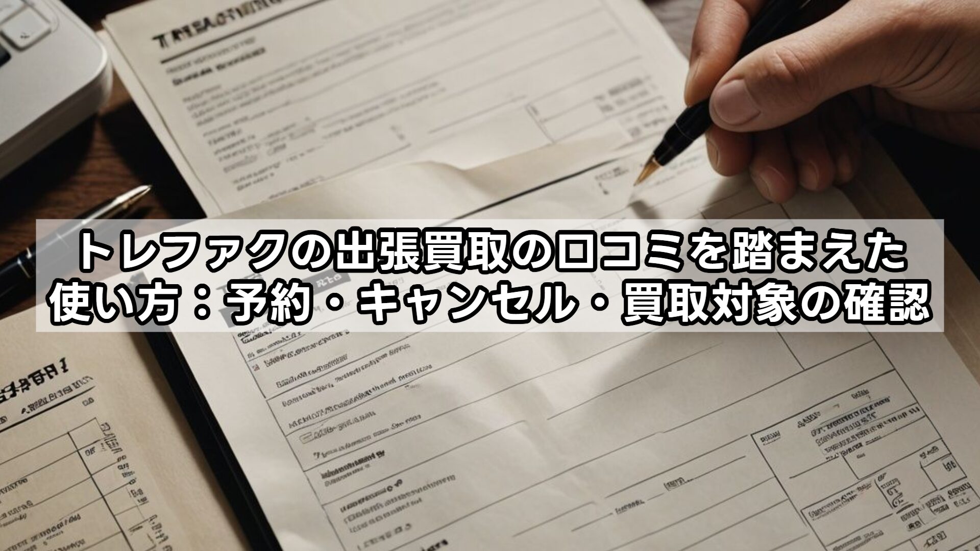 トレファクの出張買取の口コミを踏まえた使い方：予約・キャンセル・買取対象の確認