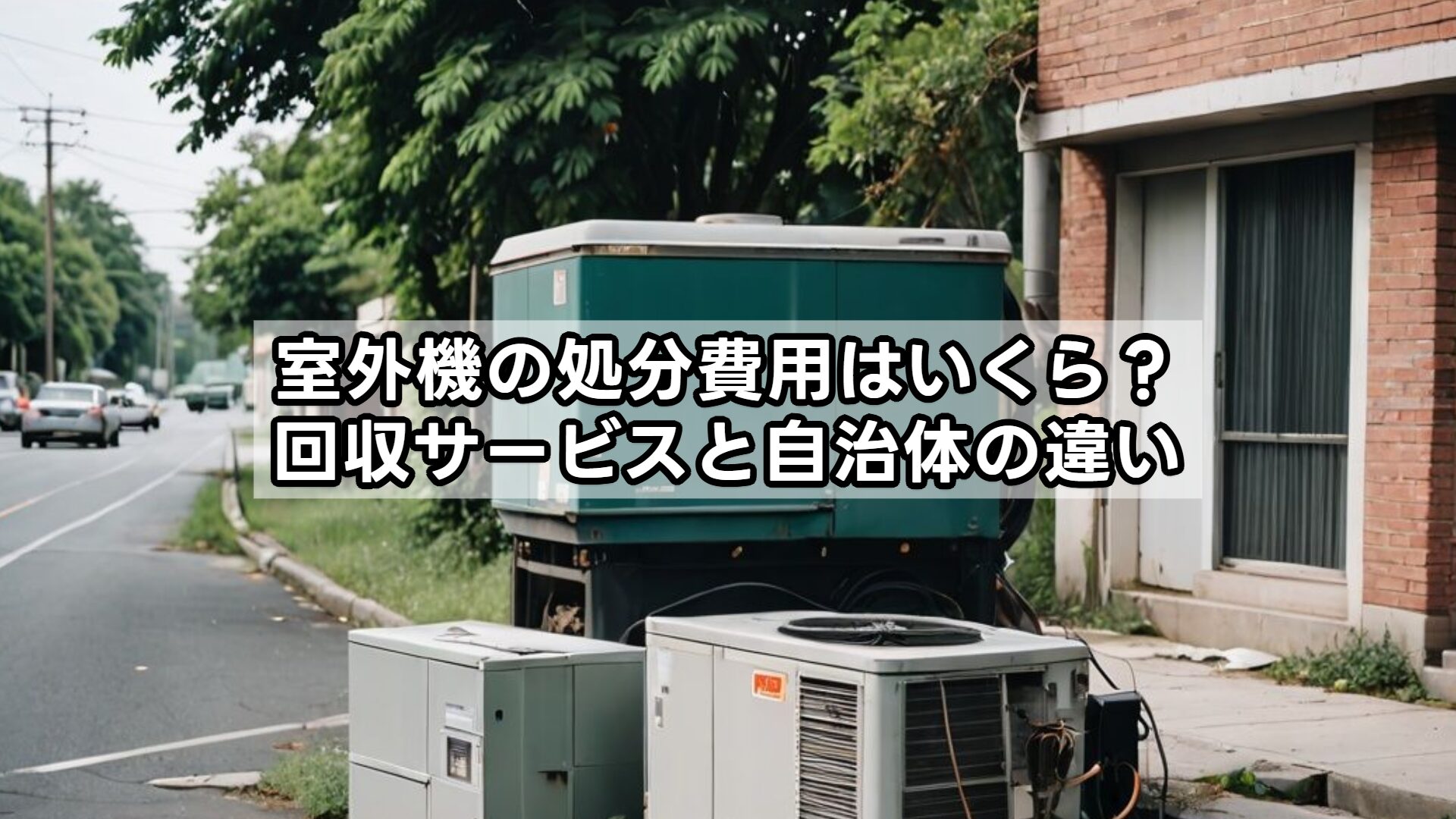 室外機の処分費用はいくら？回収サービスと自治体の違い