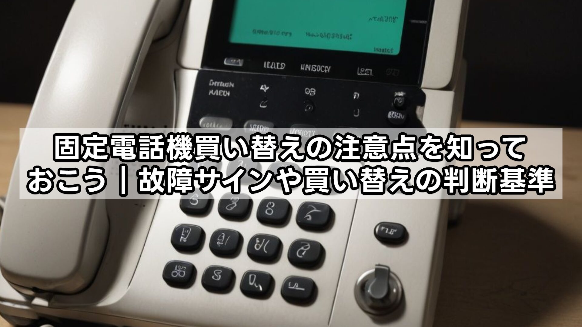 固定電話機買い替えの注意点を知っておこう｜故障サインや買い替えの判断基準