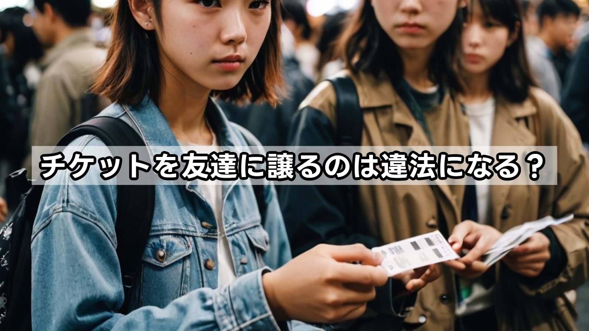 チケットを友達に譲るのは違法になる？