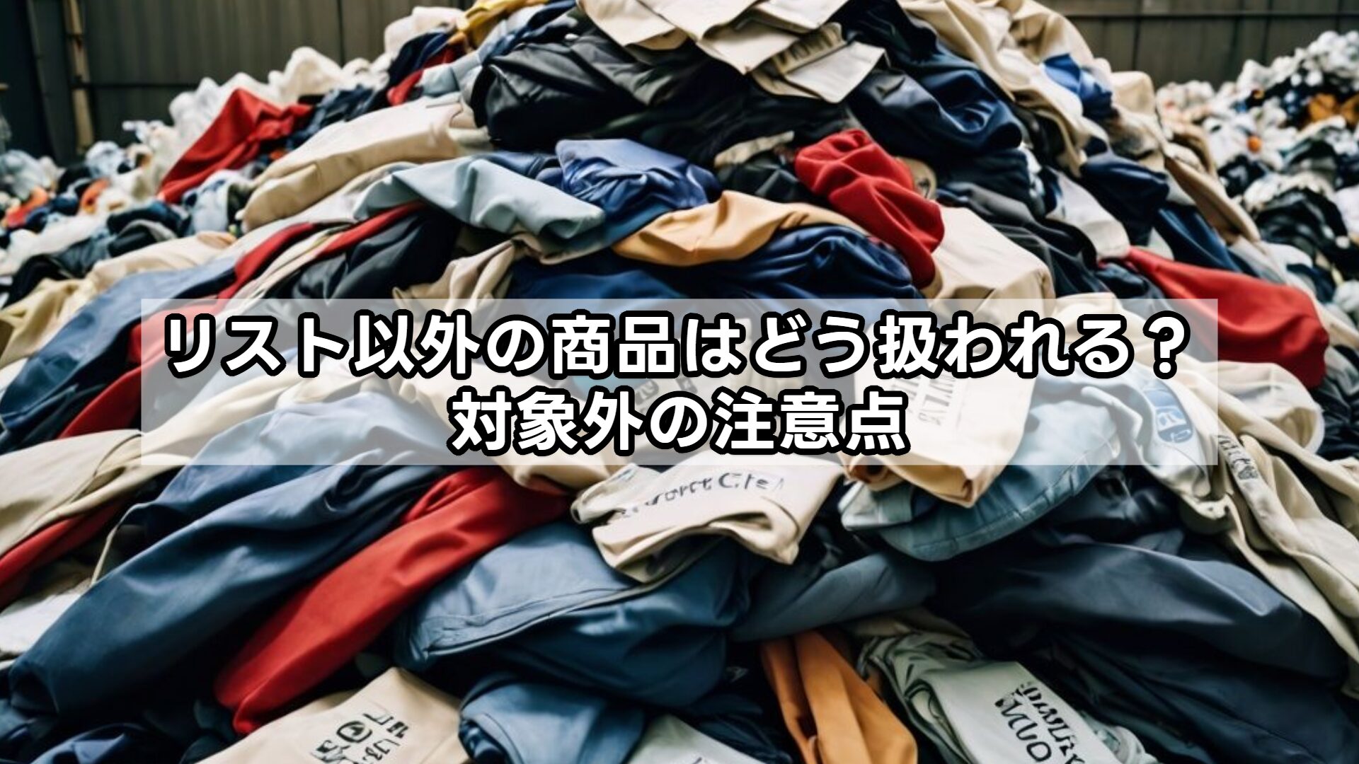 リスト以外の商品はどう扱われる？対象外の注意点