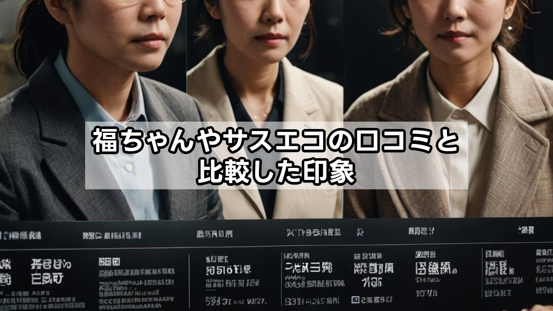 福ちゃんやサスエコの口コミと比較した印象