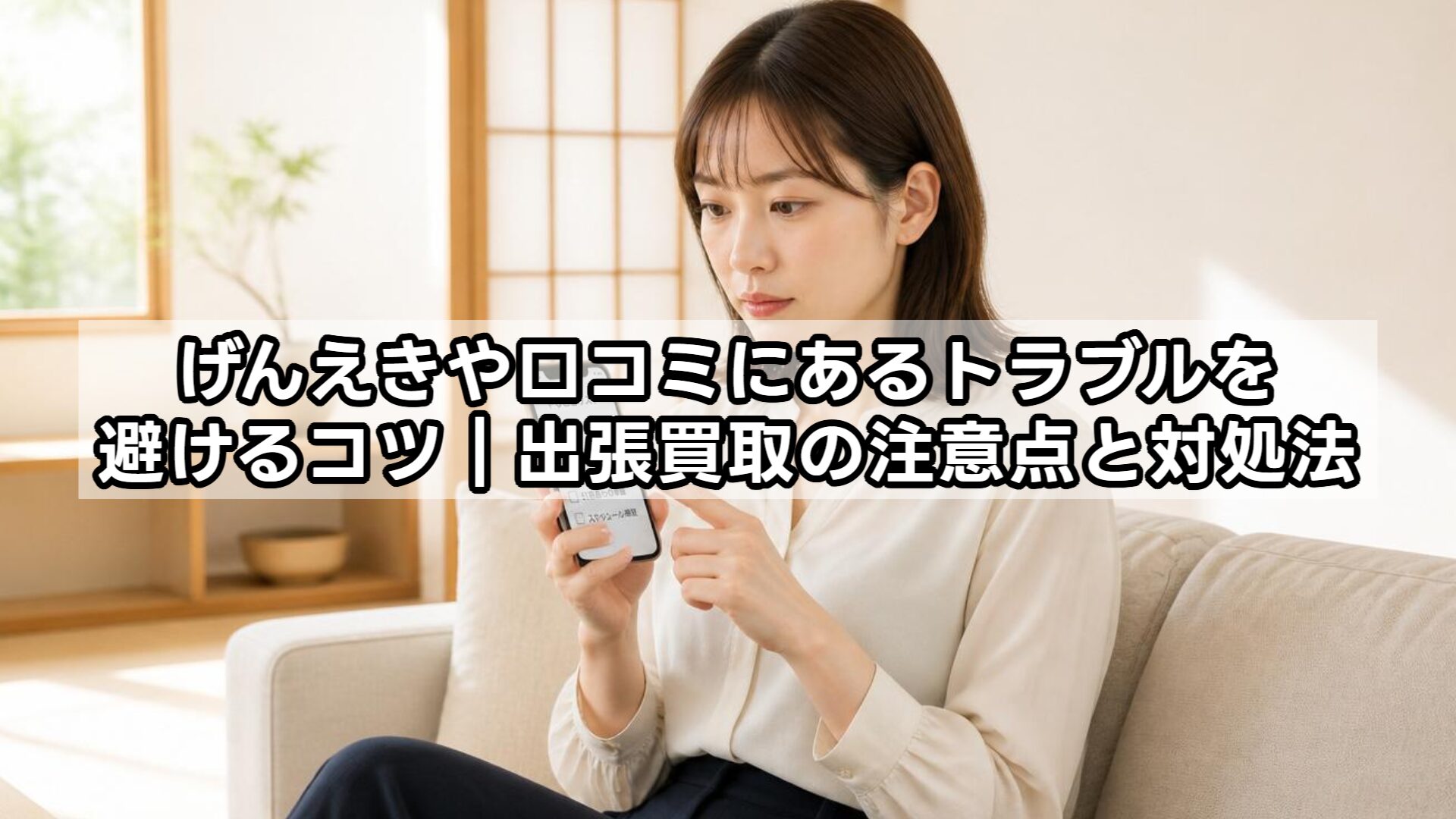 げんえきや口コミにあるトラブルを避けるコツ｜出張買取の注意点と対処法