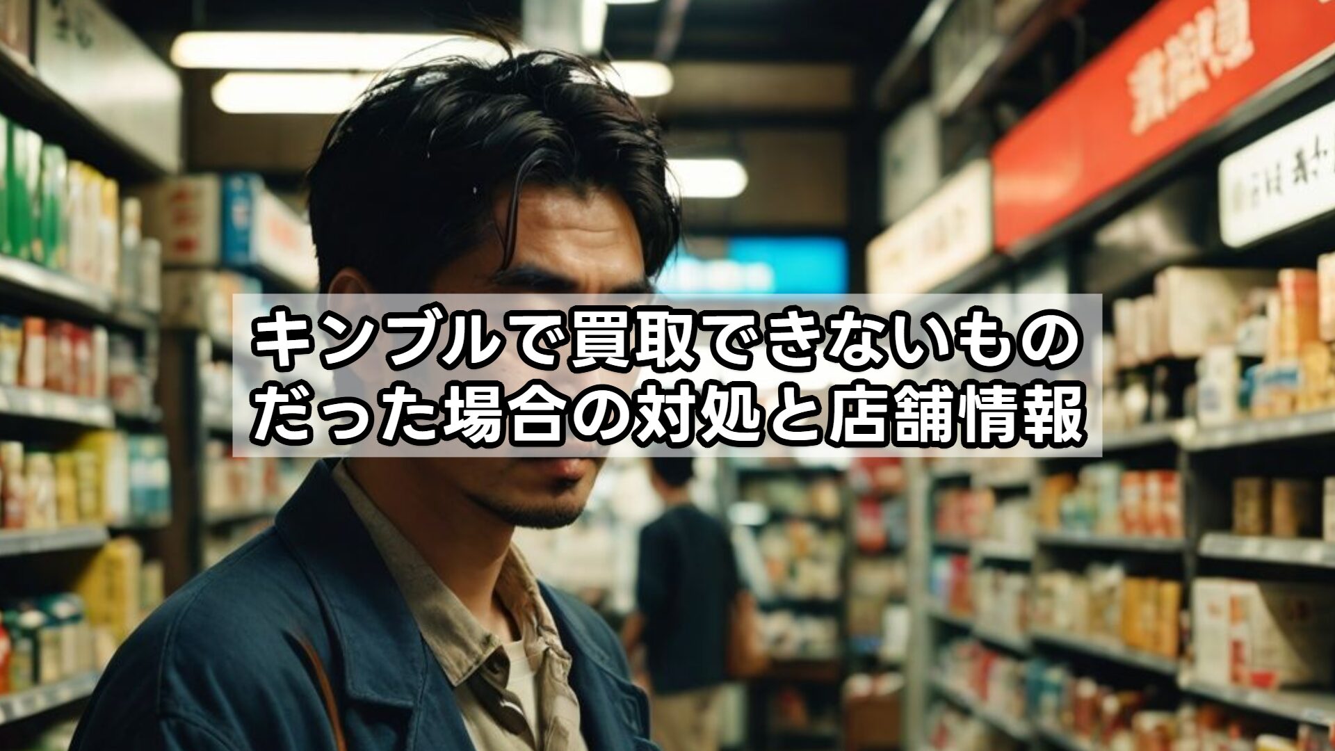 キンブルで買取できないものだった場合の対処と店舗情報