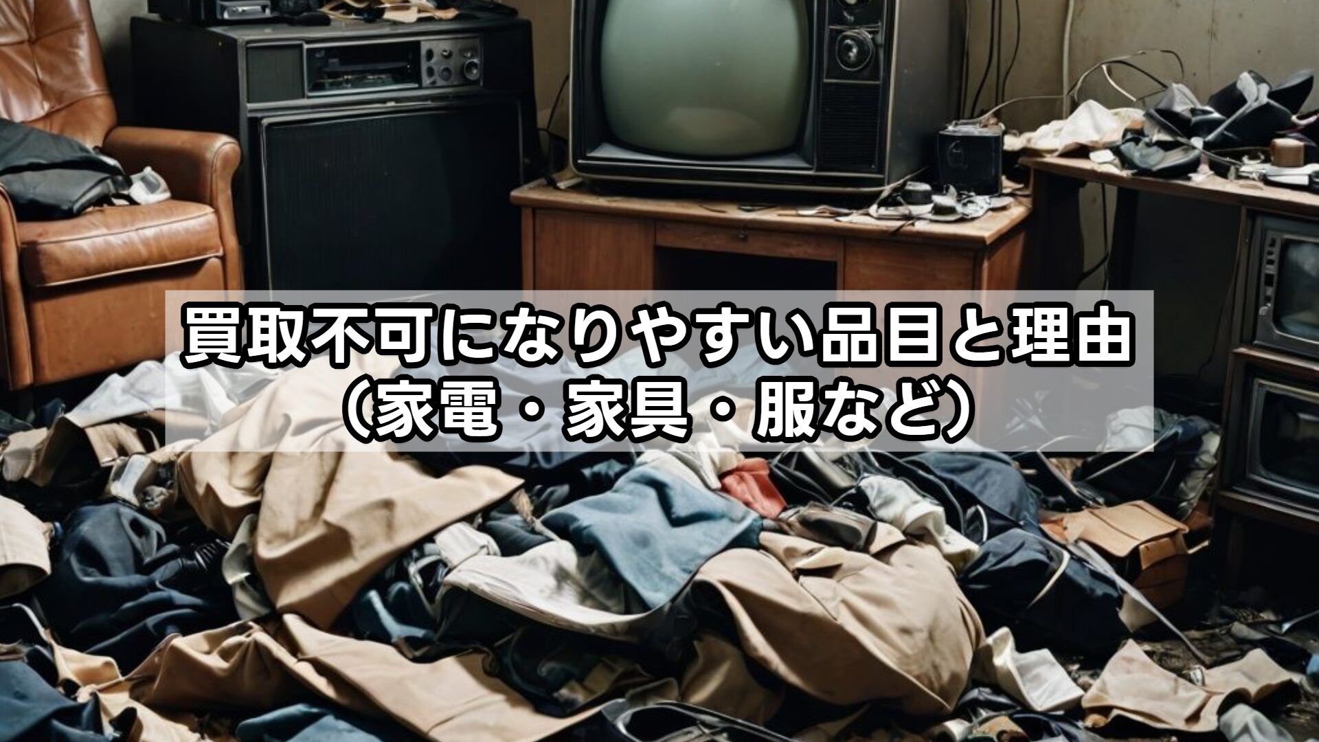 買取不可になりやすい品目と理由(家電・家具・服など)