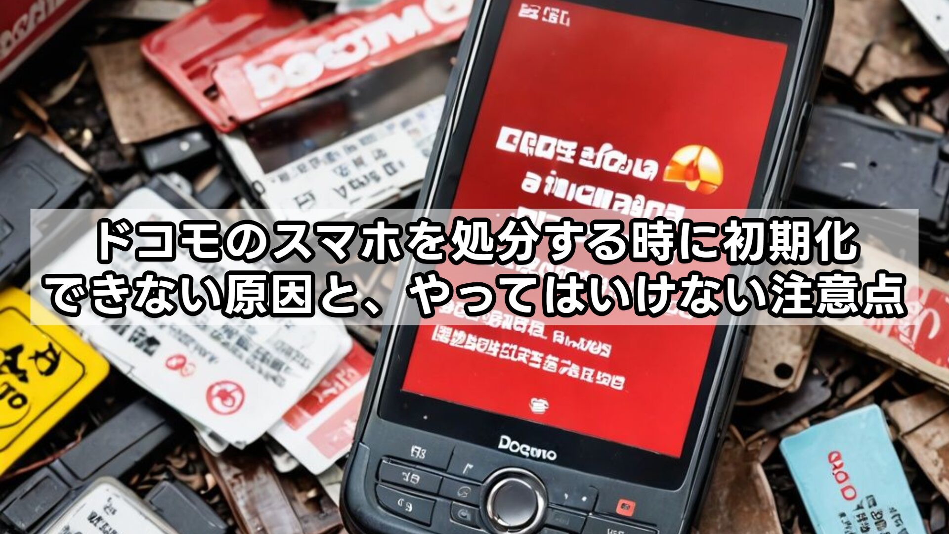 ドコモのスマホを処分する時に初期化できない原因と、やってはいけない注意点