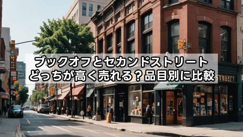 ブックオフとセカンドストリートどっちが高く売れる？品目別に比較