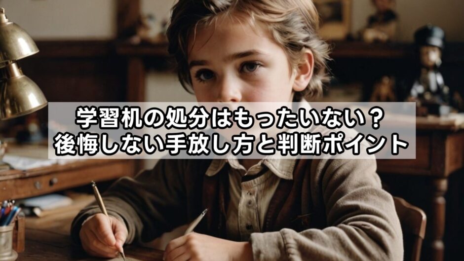 学習机の処分はもったいない？後悔しない手放し方と判断ポイント