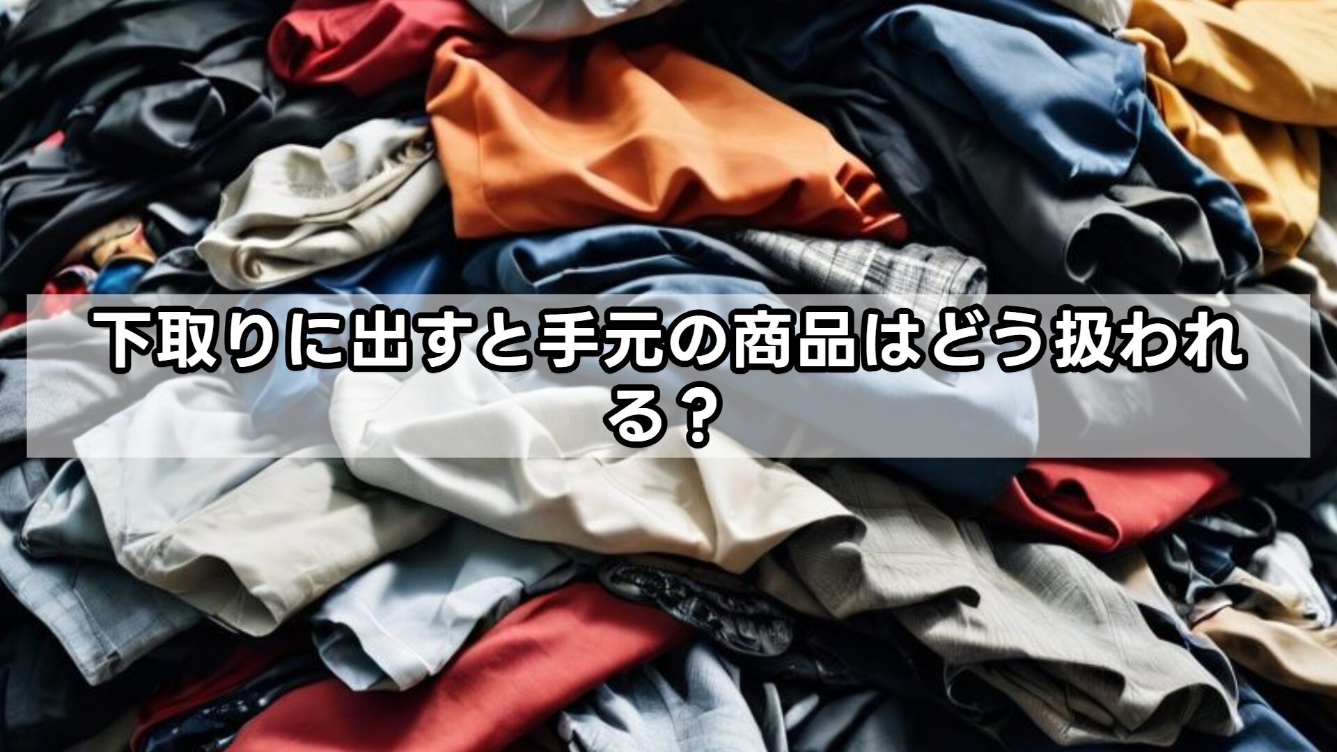 下取りに出すと手元の商品はどう扱われる？