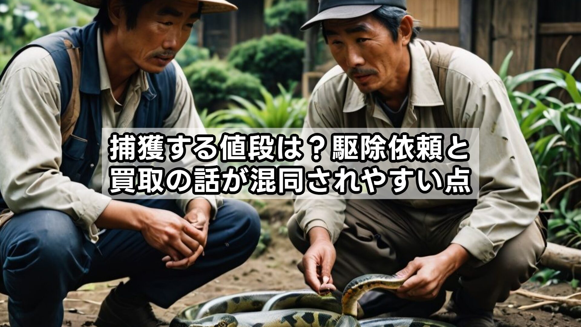 捕獲する値段は?駆除依頼と買取の話が混同されやすい点