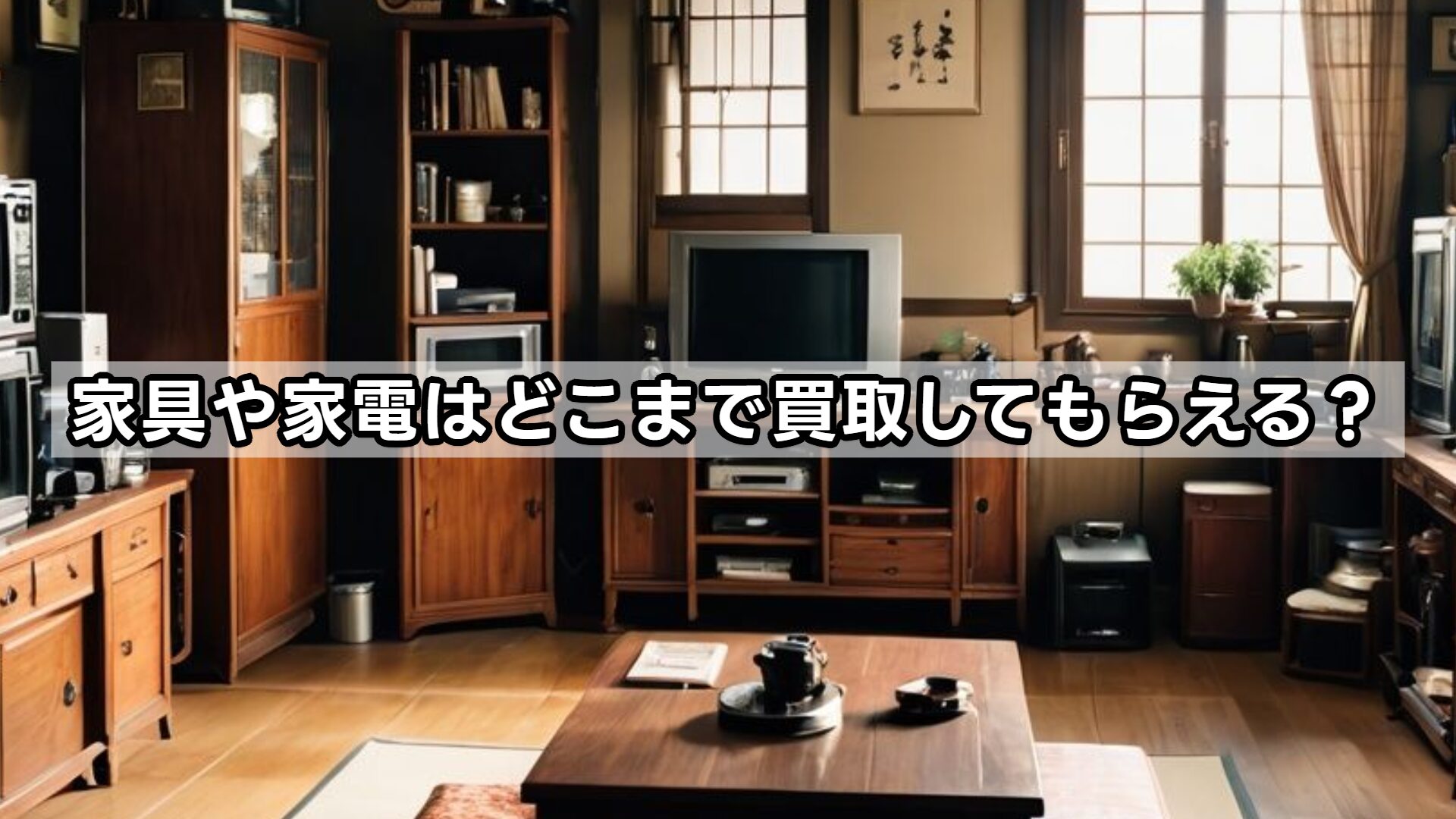 家具や家電はどこまで買取してもらえる？