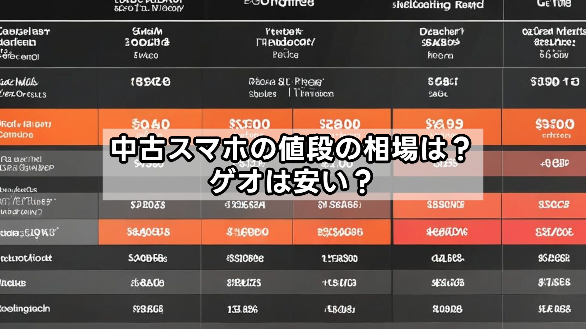 中古スマホの値段の相場は？ゲオは安い？
