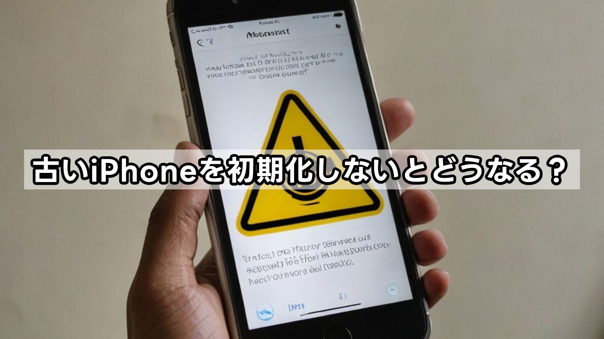 古いiPhoneを初期化しないとどうなる？