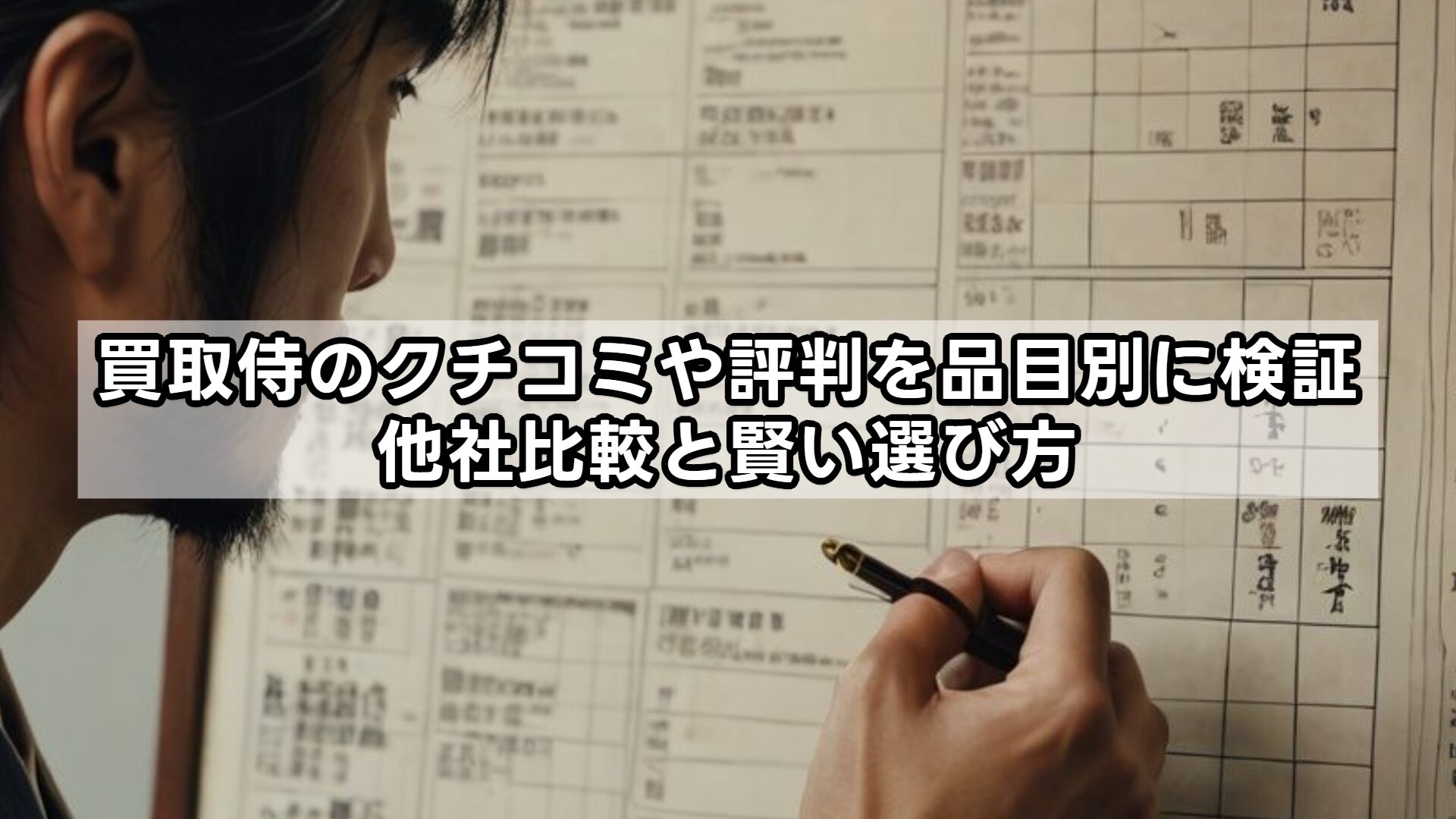 買取侍のクチコミや評判を品目別に検証｜他社比較と賢い選び方