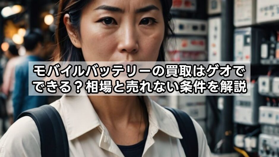 モバイルバッテリーの買取はゲオでできる？相場と売れない条件を解説