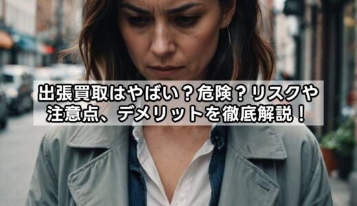 出張買取はやばい？危険？リスクや注意点、デメリットを徹底解説！