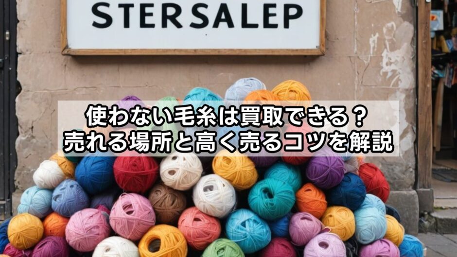 使わない毛糸は買取できる？売れる場所と高く売るコツを解説