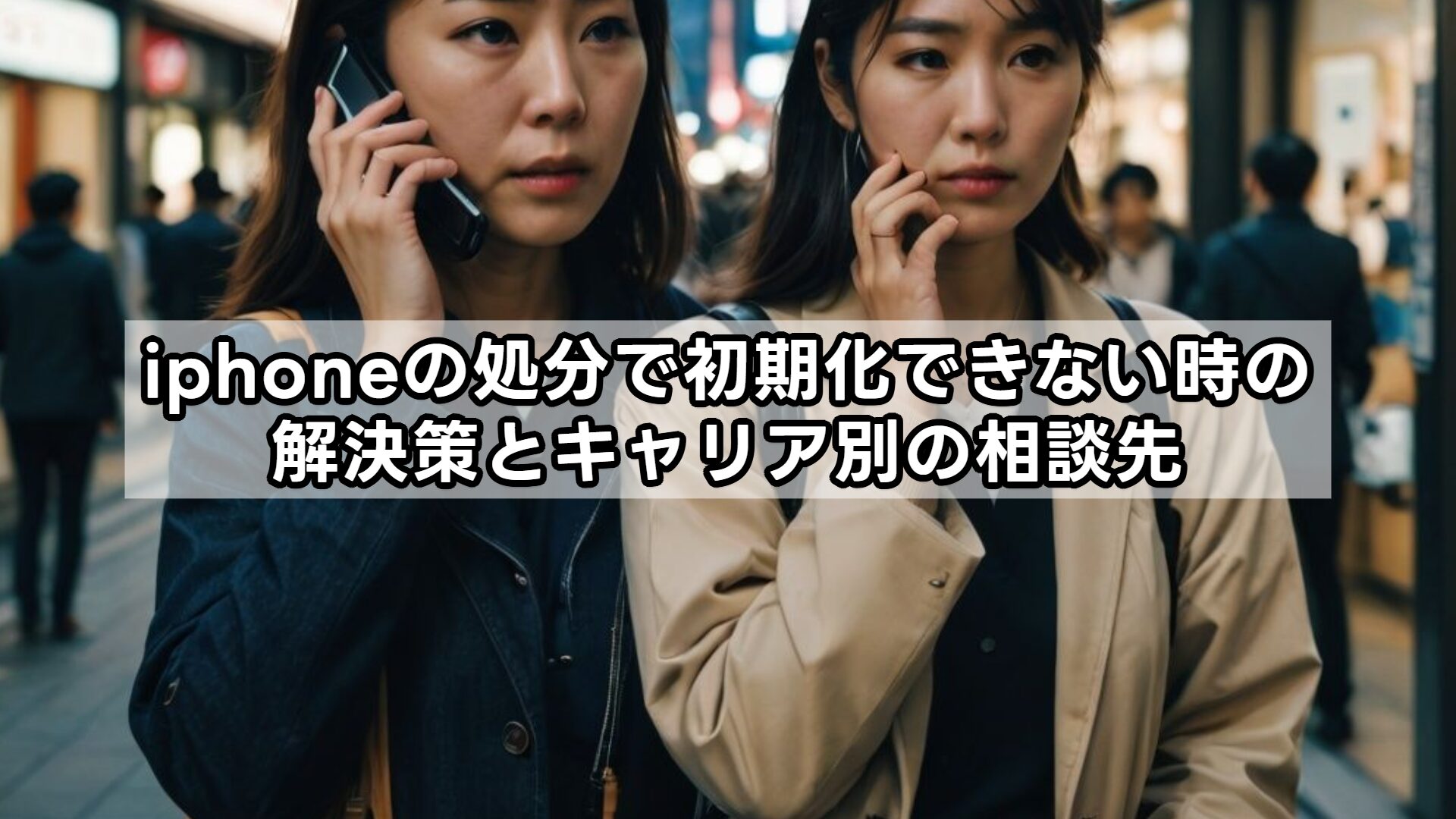 iphoneの処分で初期化できない時の解決策とキャリア別の相談先
