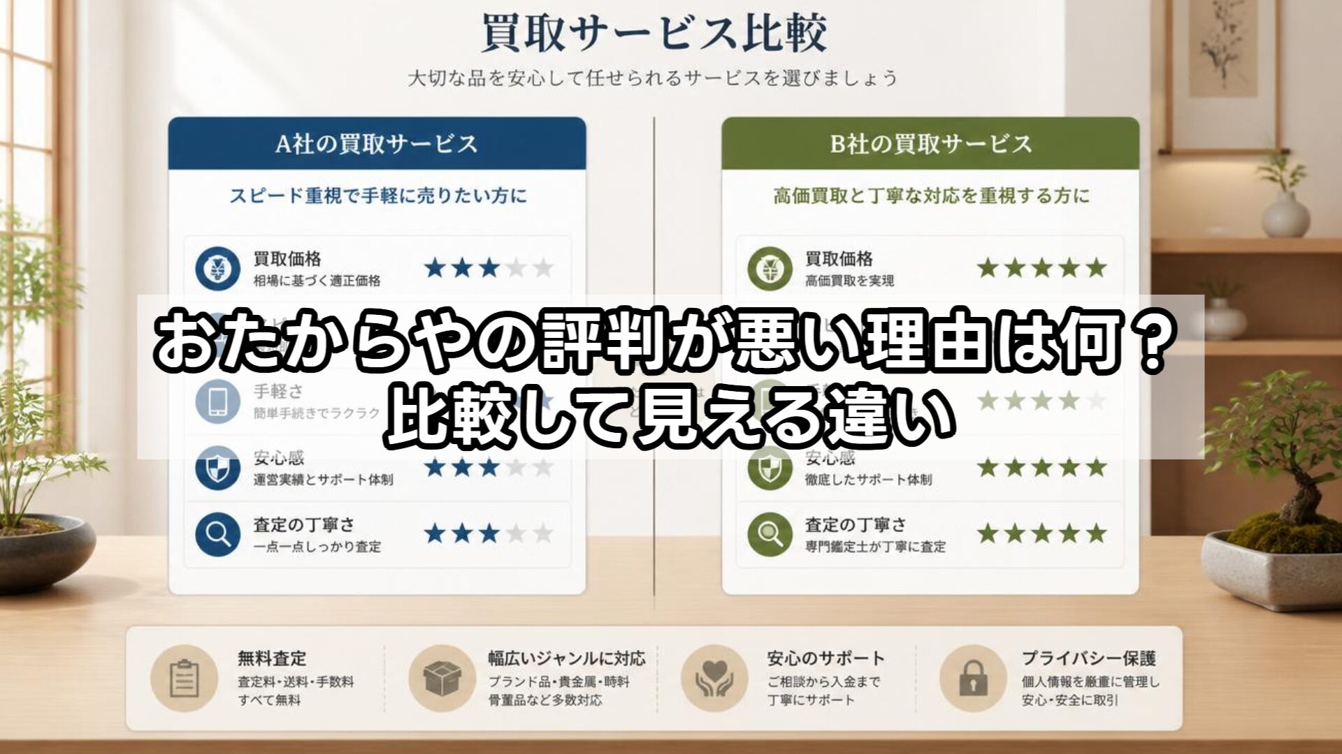 おたからやの評判が悪い理由は何？比較して見える違い