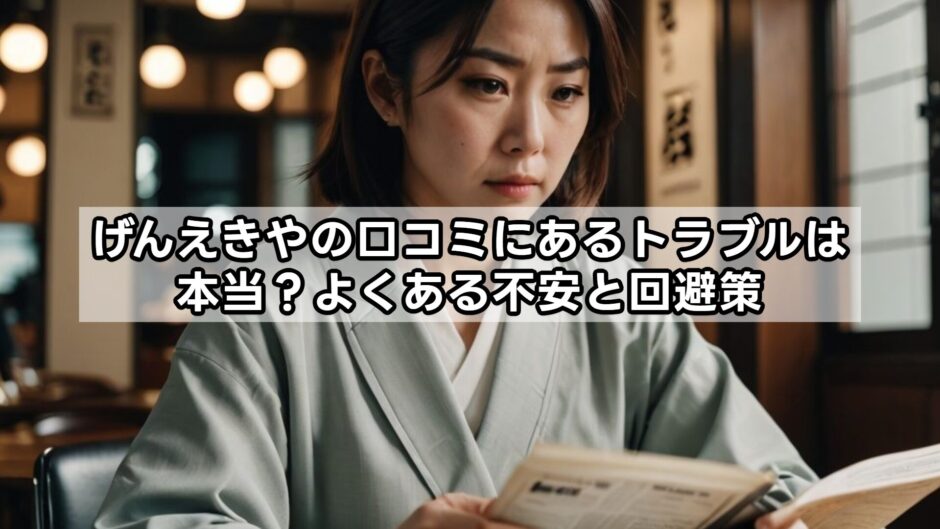 げんえきやの口コミにあるトラブルは本当？よくある不安と回避策