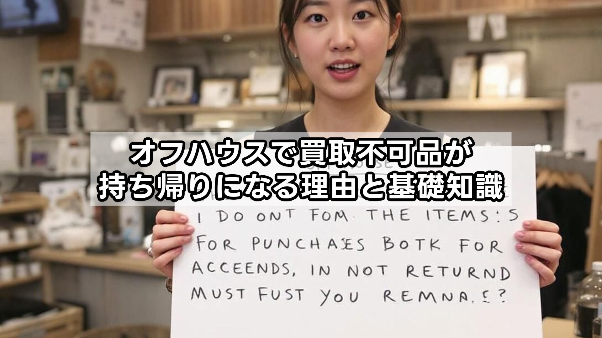 オフハウスで買取不可品が持ち帰りになる理由と基礎知識