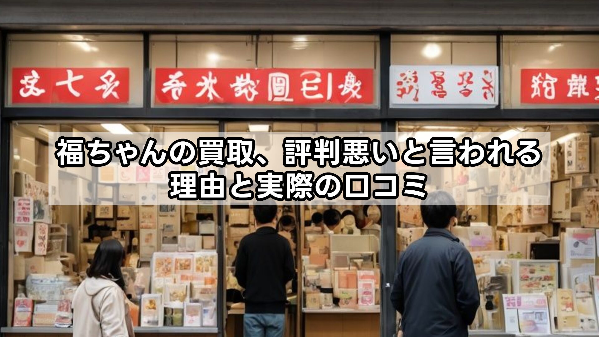 福ちゃんの買取、評判悪いと言われる理由と実際の口コミ