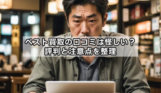 ベスト買取の口コミは怪しい？評判と注意点を整理