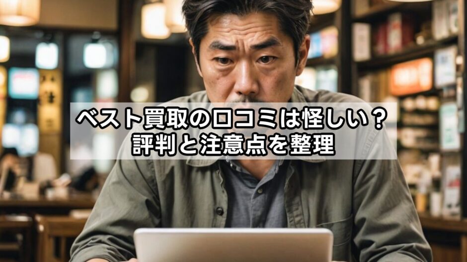 ベスト買取の口コミは怪しい？評判と注意点を整理