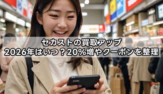 セカストの買取アップ｜2026年はいつ？20%増やクーポンを整理