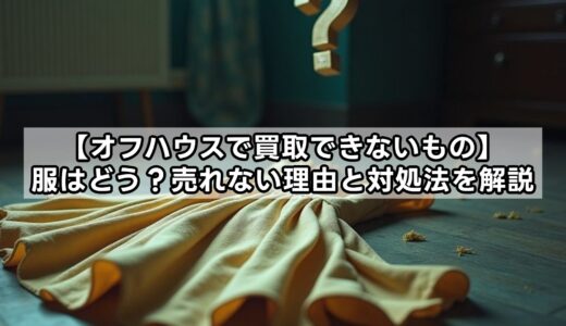 【オフハウスで買取できないもの】服はどう？売れない理由と対処法を解説