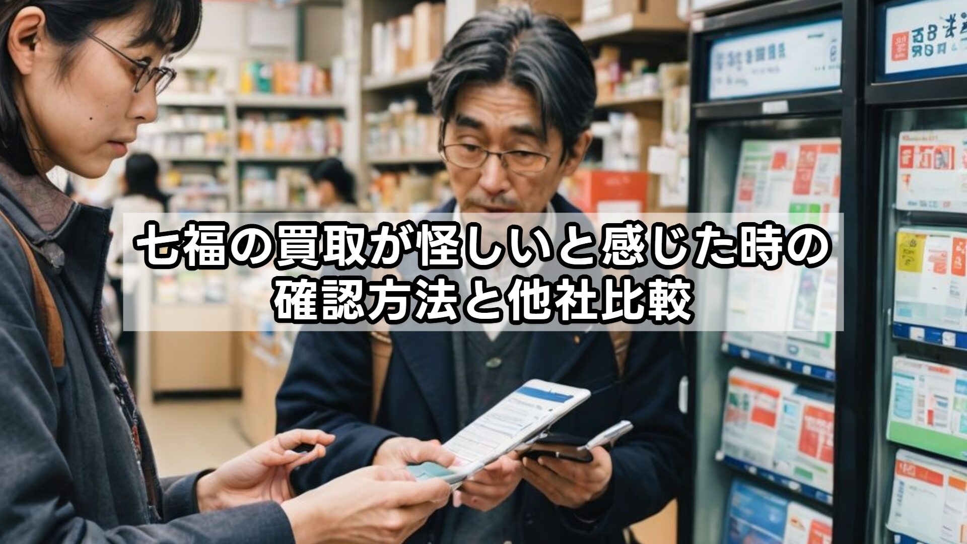 七福の買取が怪しいと感じた時の確認方法と他社比較