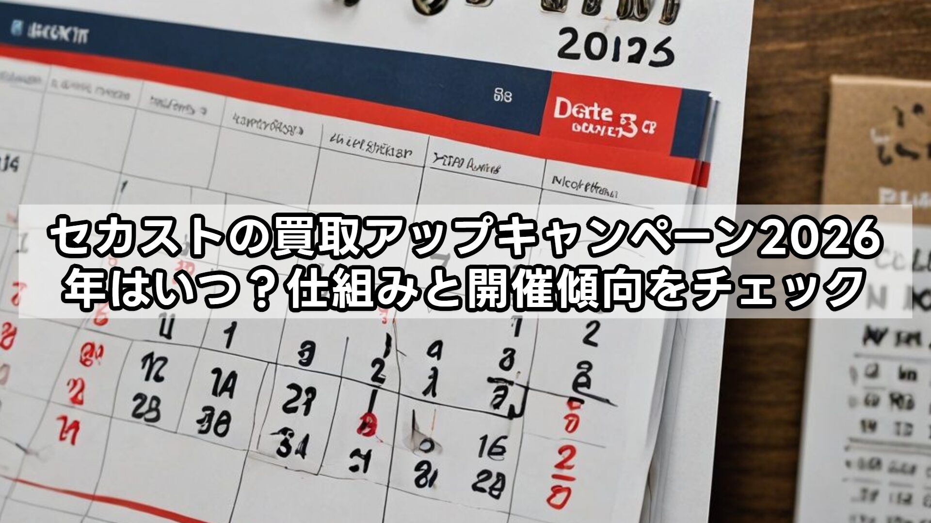 セカストの買取アップキャンペーン2026年はいつ？仕組みと開催傾向をチェック