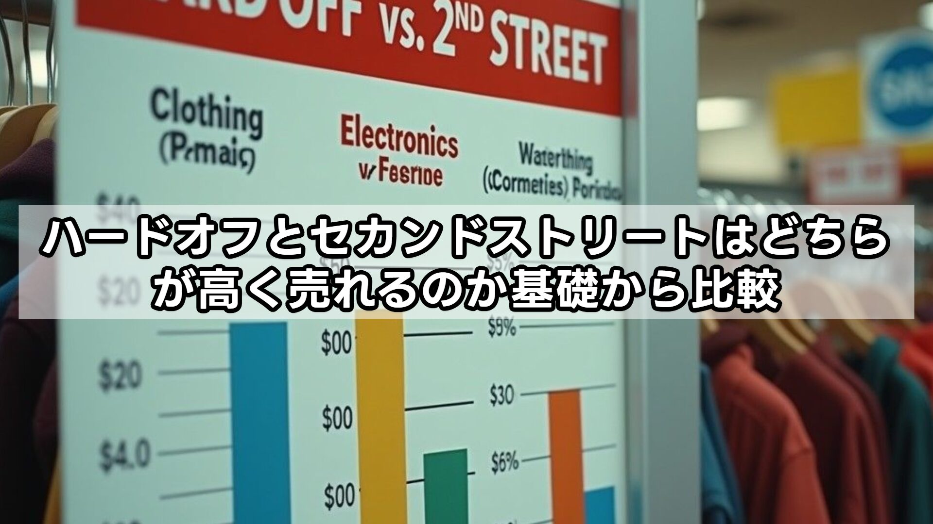 ハードオフとセカンドストリートはどちらが高く売れるのか基礎から比較