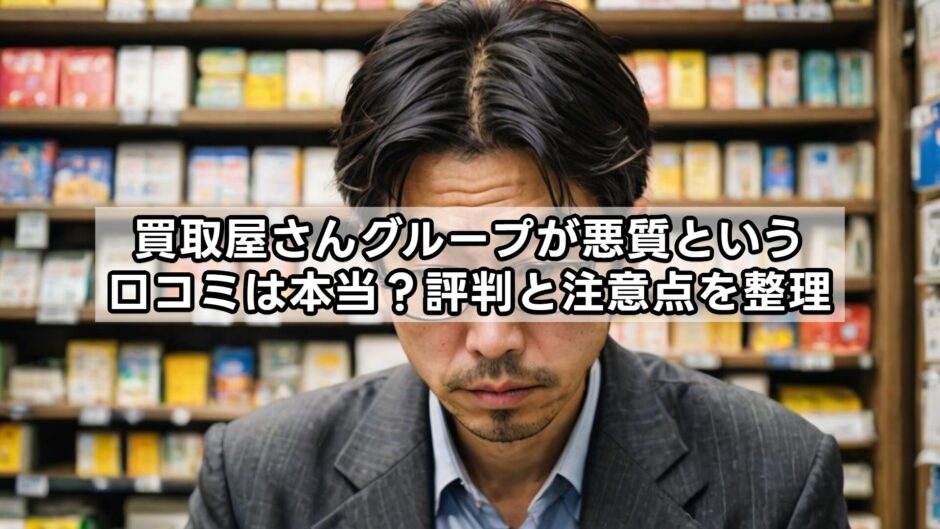 買取屋さんグループが悪質という口コミは本当？評判と注意点を整理