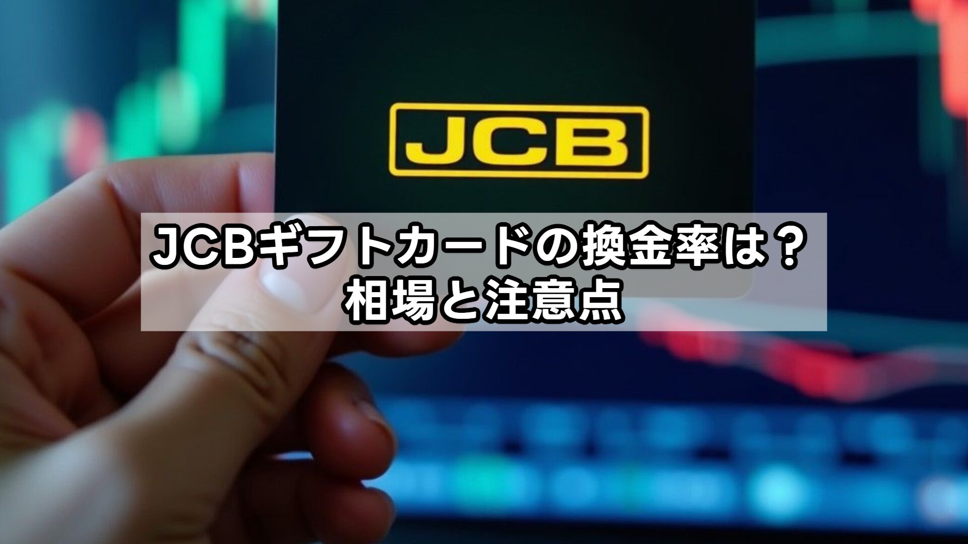 JCBギフトカードの換金率は?相場と注意点