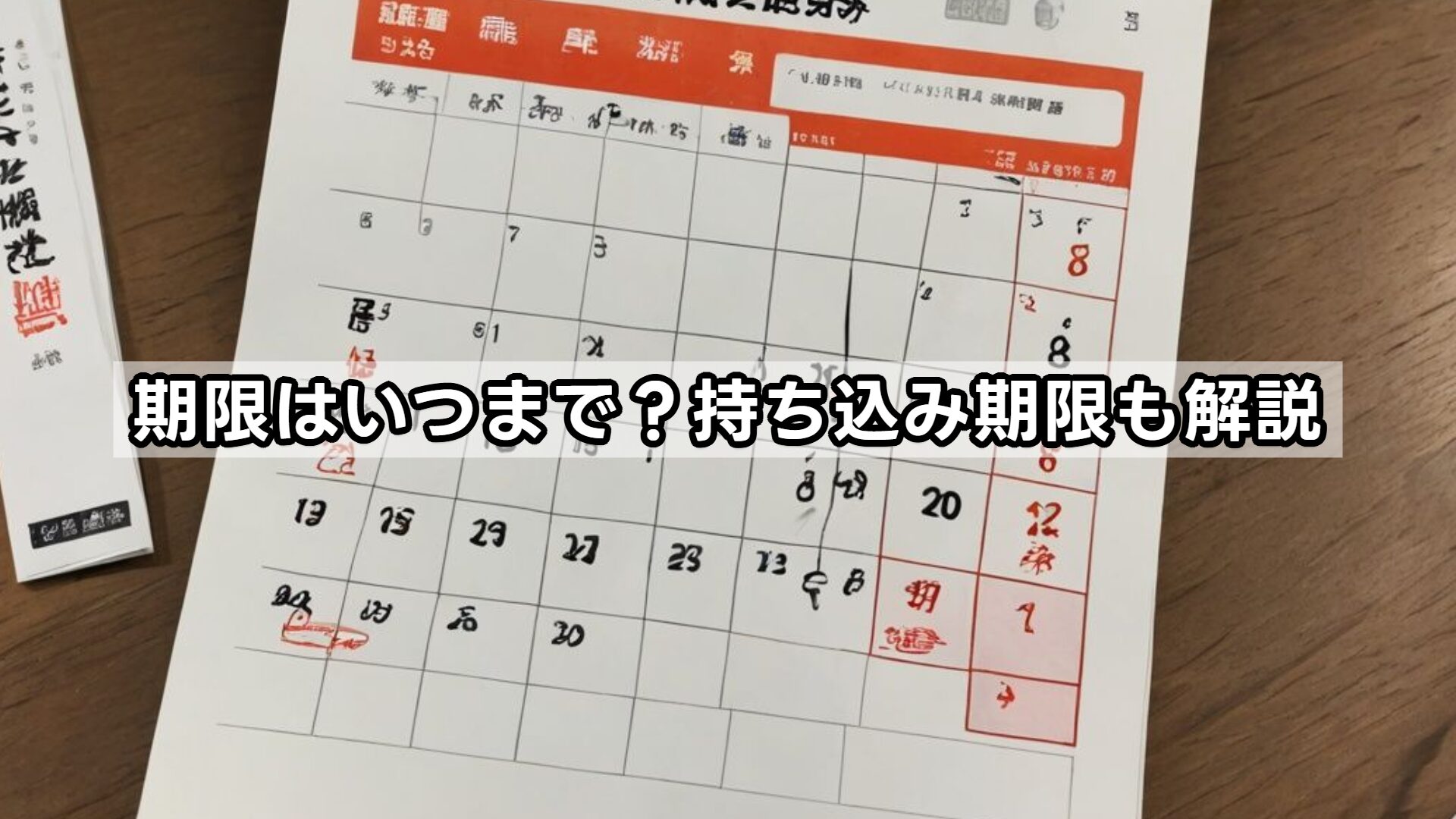 期限はいつまで？持ち込み期限も解説