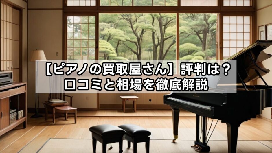 【ピアノの買取屋さん】評判は？口コミと相場を徹底解説