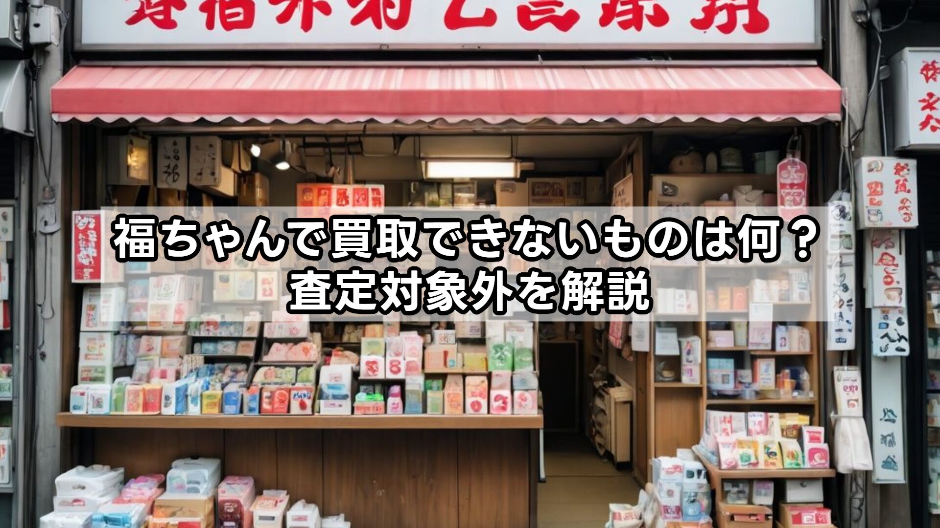 福ちゃんで買取できないものは何？査定対象外を解説