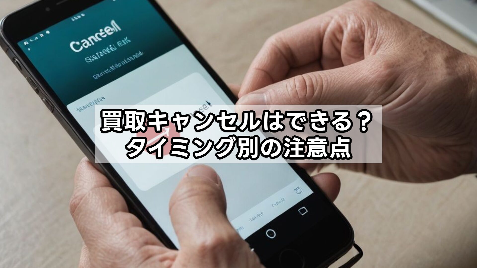 買取キャンセルはできる？タイミング別の注意点